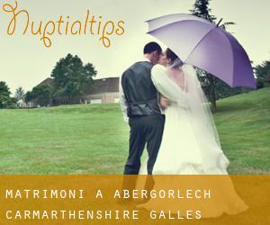 matrimoni a Abergorlech (Carmarthenshire, Galles)