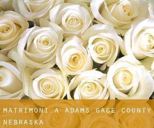 matrimoni a Adams (Gage County, Nebraska)