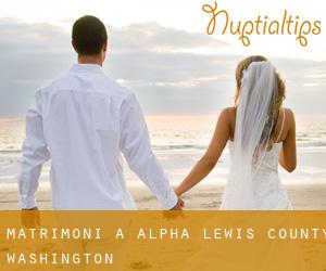 matrimoni a Alpha (Lewis County, Washington)