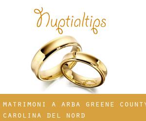 matrimoni a Arba (Greene County, Carolina del Nord)