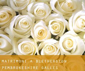 matrimoni a Bletherston (Pembrokeshire, Galles)