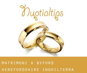 matrimoni a Byford (Herefordshire, Inghilterra)