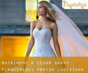 matrimoni a Cedar Grove (Plaquemines Parish, Louisiana)