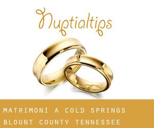 matrimoni a Cold Springs (Blount County, Tennessee)